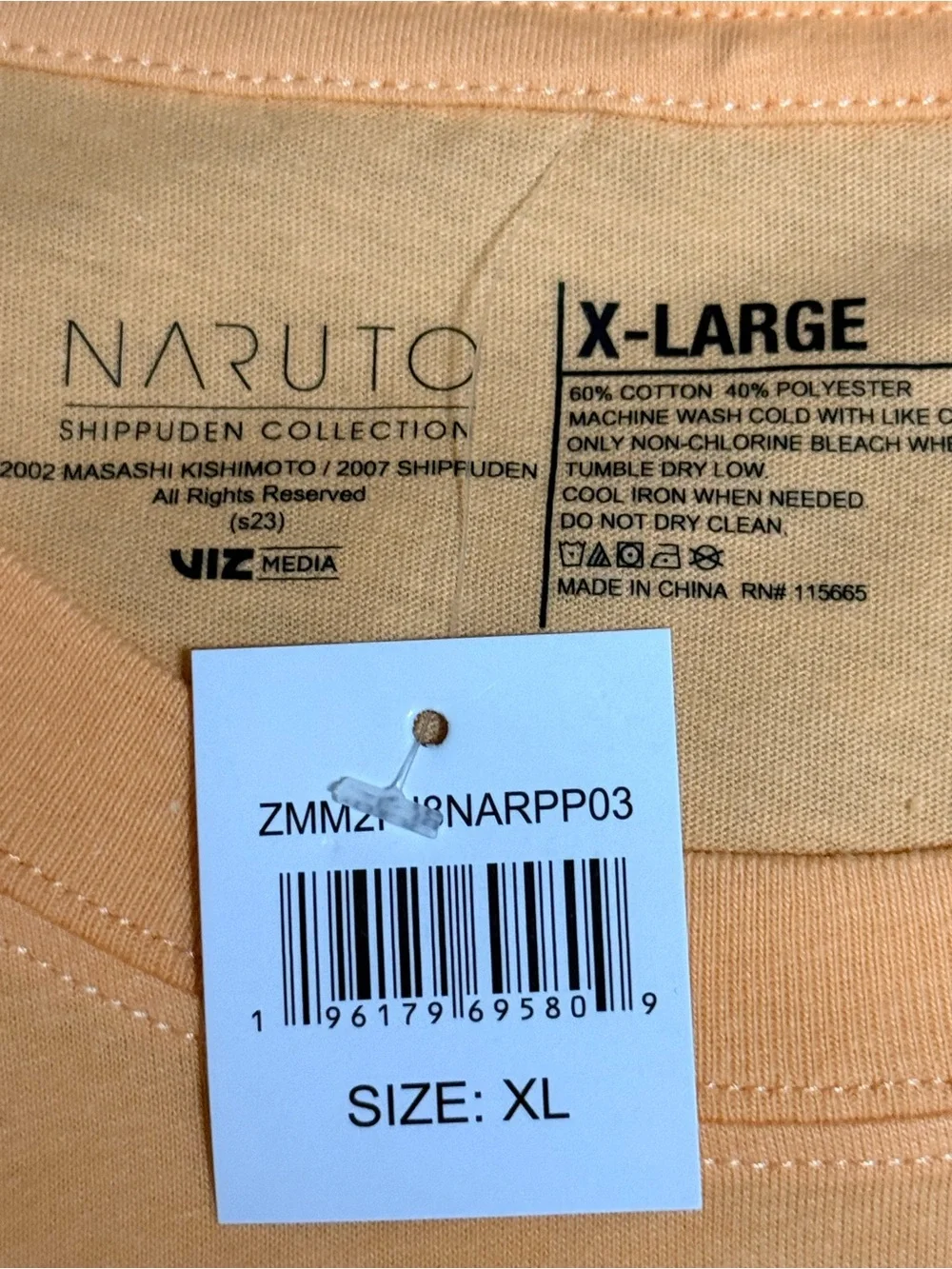 New Men’s Shippuden Naruto T-Shirt & Shorts Sleep Set Orange/Navy Size S